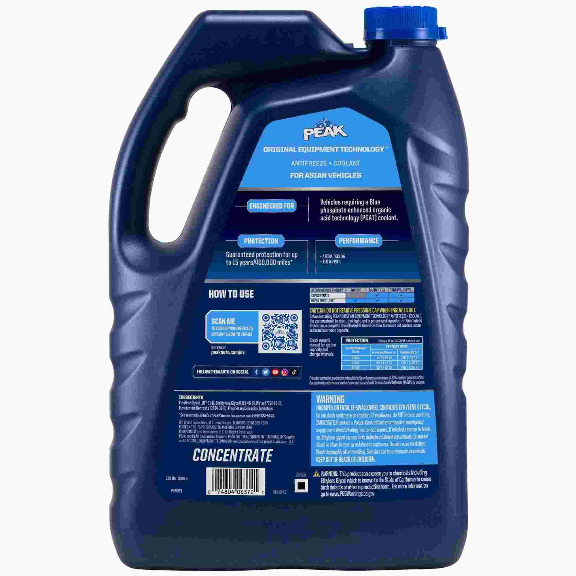 Nissan Leaf Drive Motor Coolant Extended Life Blue Concentrate, 1 Gallon