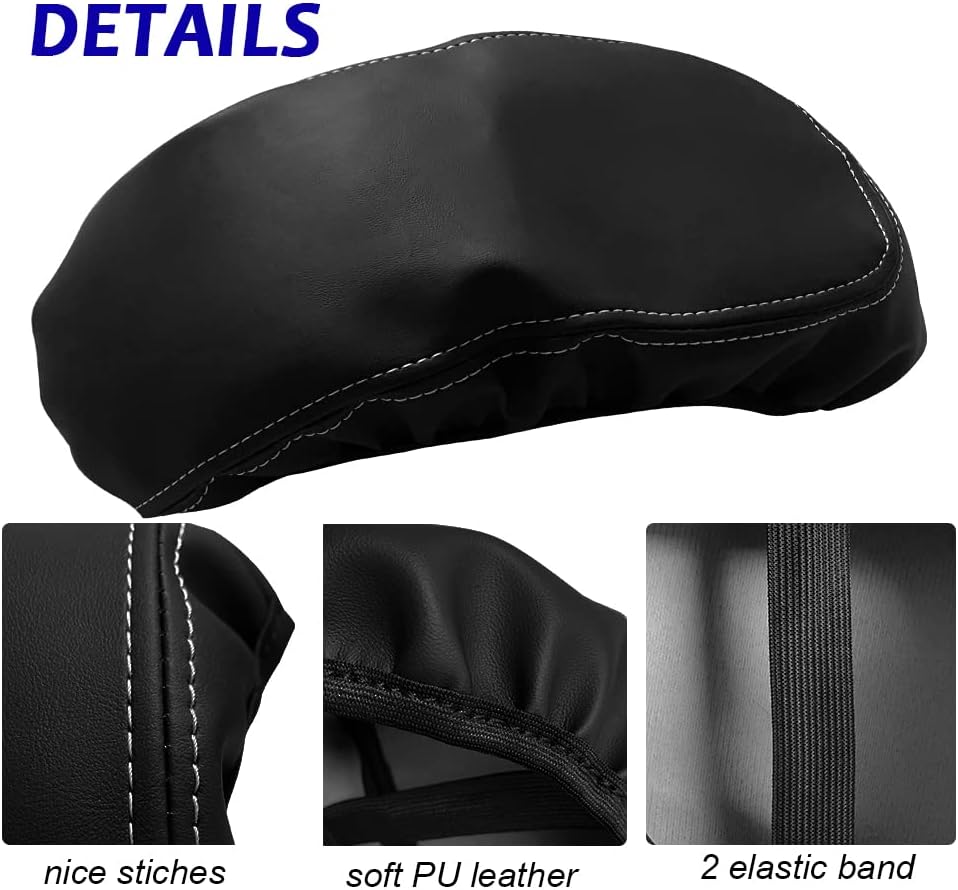 Mustang Mach-E Leather Center Console Armrest Cover, Black, 2021-2025