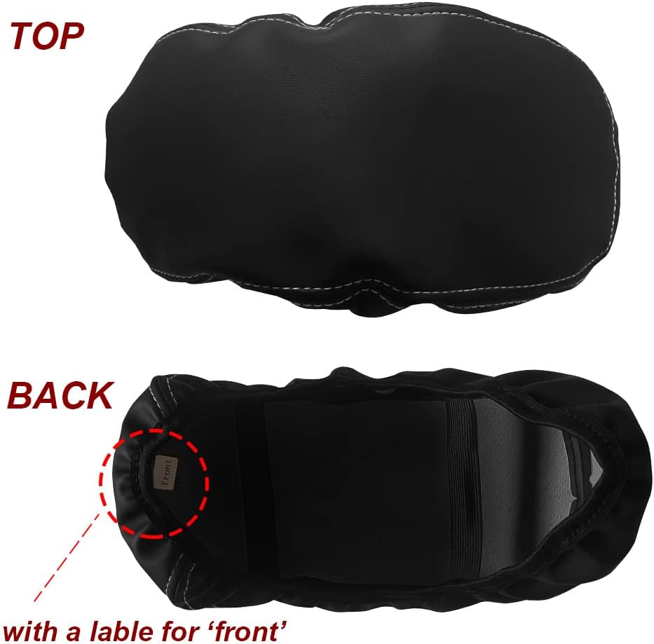 Mustang Mach-E Leather Center Console Armrest Cover, Black, 2021-2025