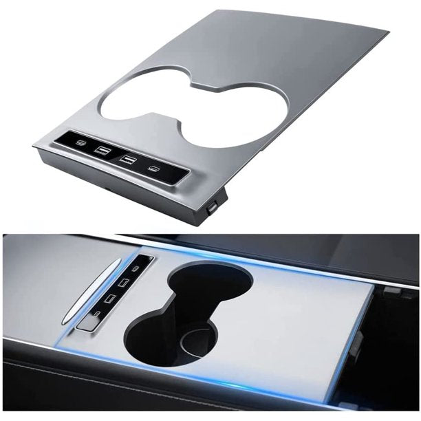 Tesla Model 3, Y Center Console USB Charging Cover, 2021-2023