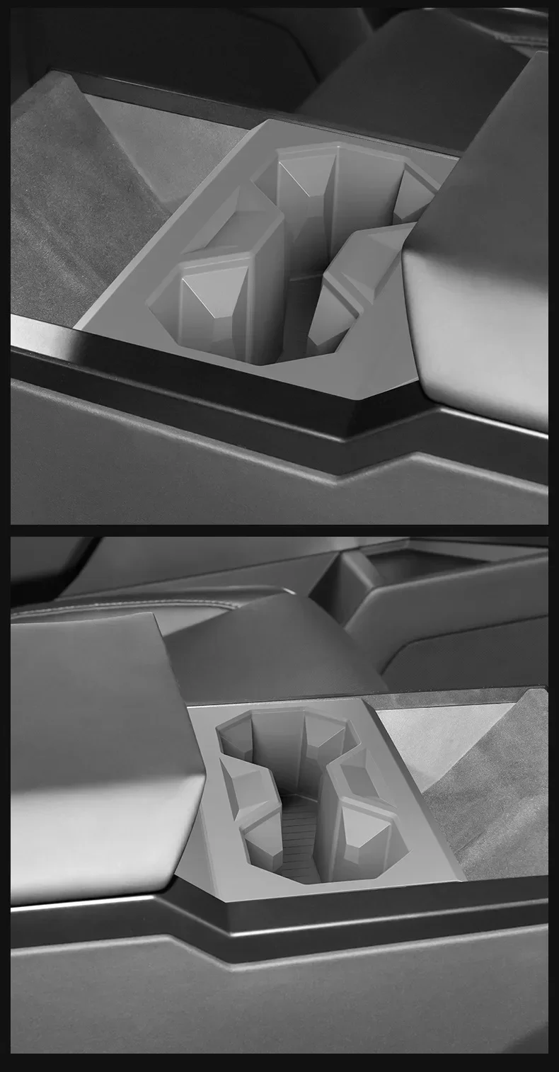 Tesla Cybertruck Silicone Cup Holder Insert, 2023-2025