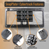 Tesla Cybertruck SNAPPLATE Front License Plate Mount, Removable, 2023-2024