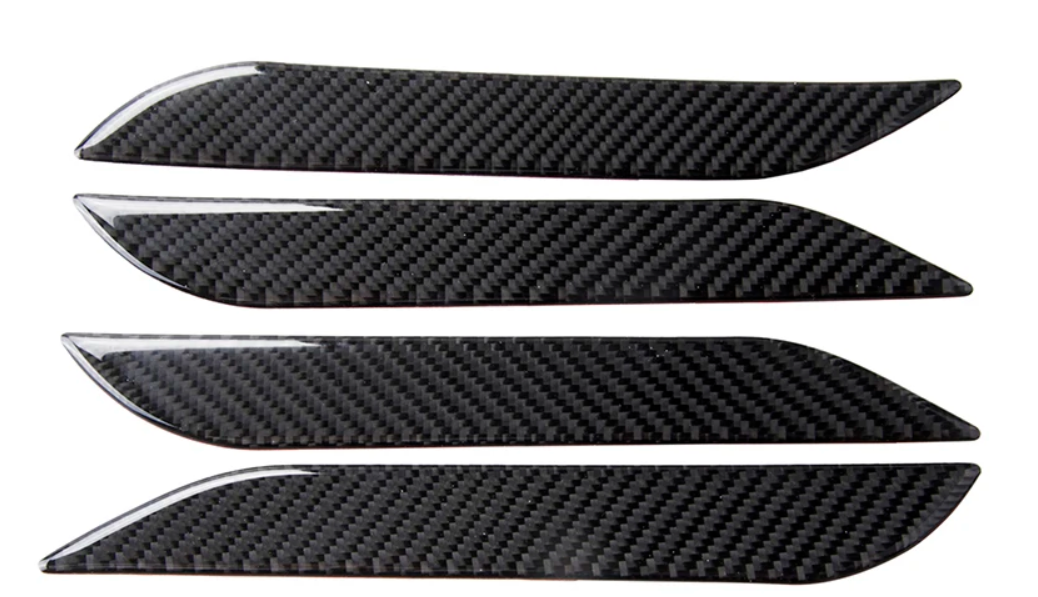 Tesla Model S Door Handle Covers, 3D Epoxy, Carbon Fiber, Black Out Kit, 2012-2026
