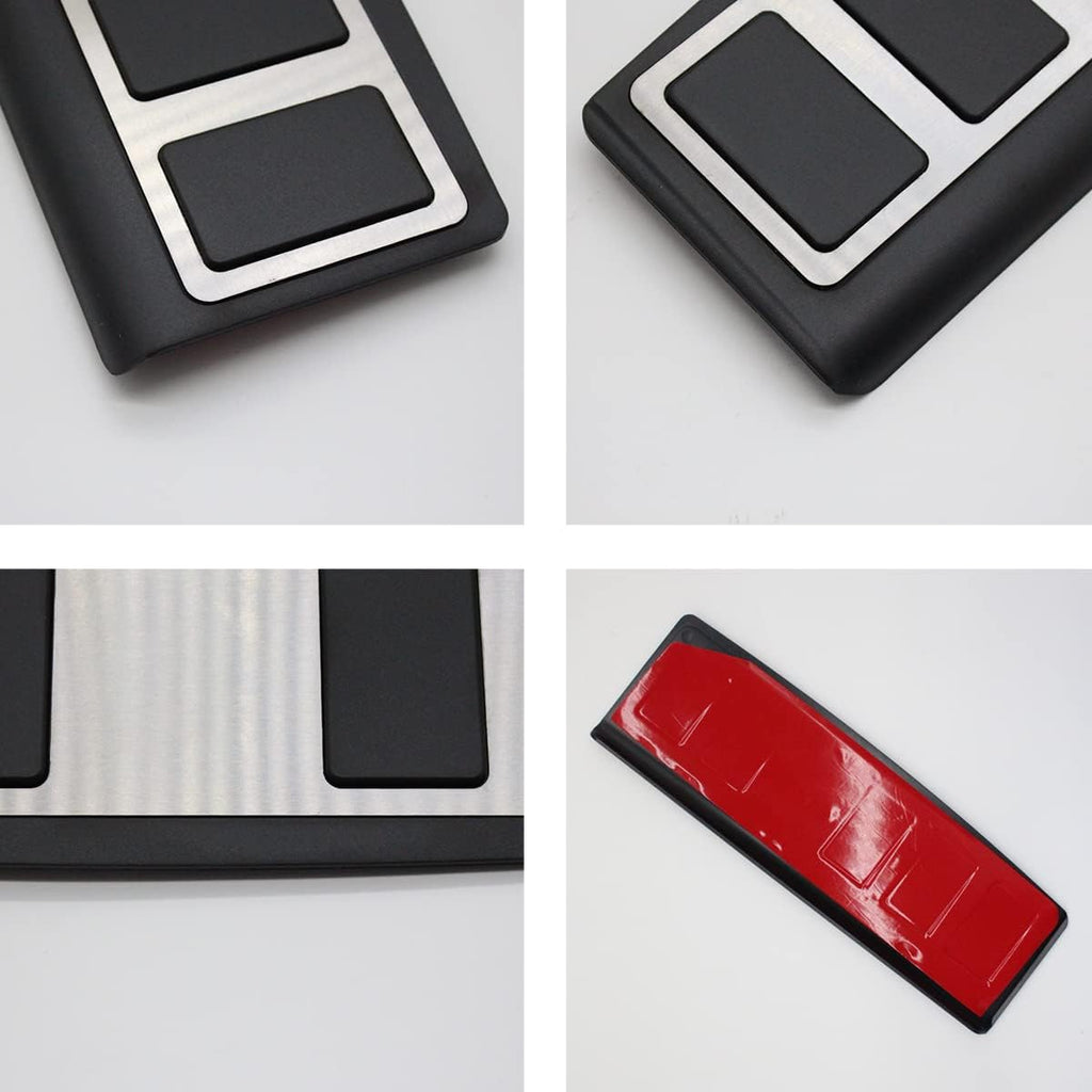 Mustang Mach-E Dead Pedal, Footrest, Black with Stainless Steel Insert, 2021-2024