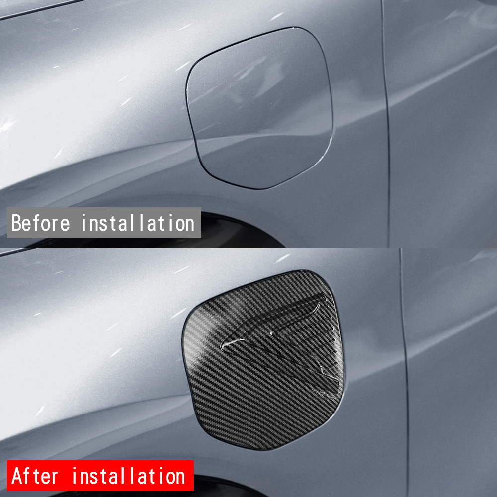 Mustang Mach-E Charging Port Door Cover, ABS Carbon Fiber, 2021-2024