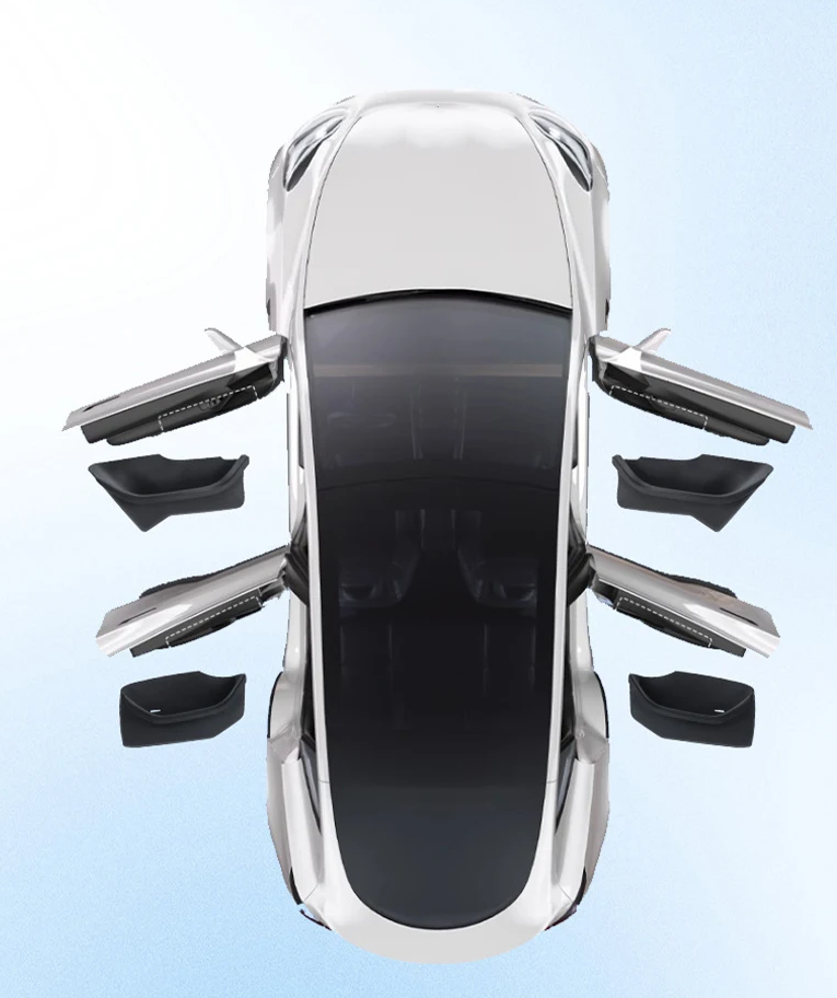 Tesla Model 3 Highland Side Door Organizers, 4-Piece Set, Silicone, 2024-2026