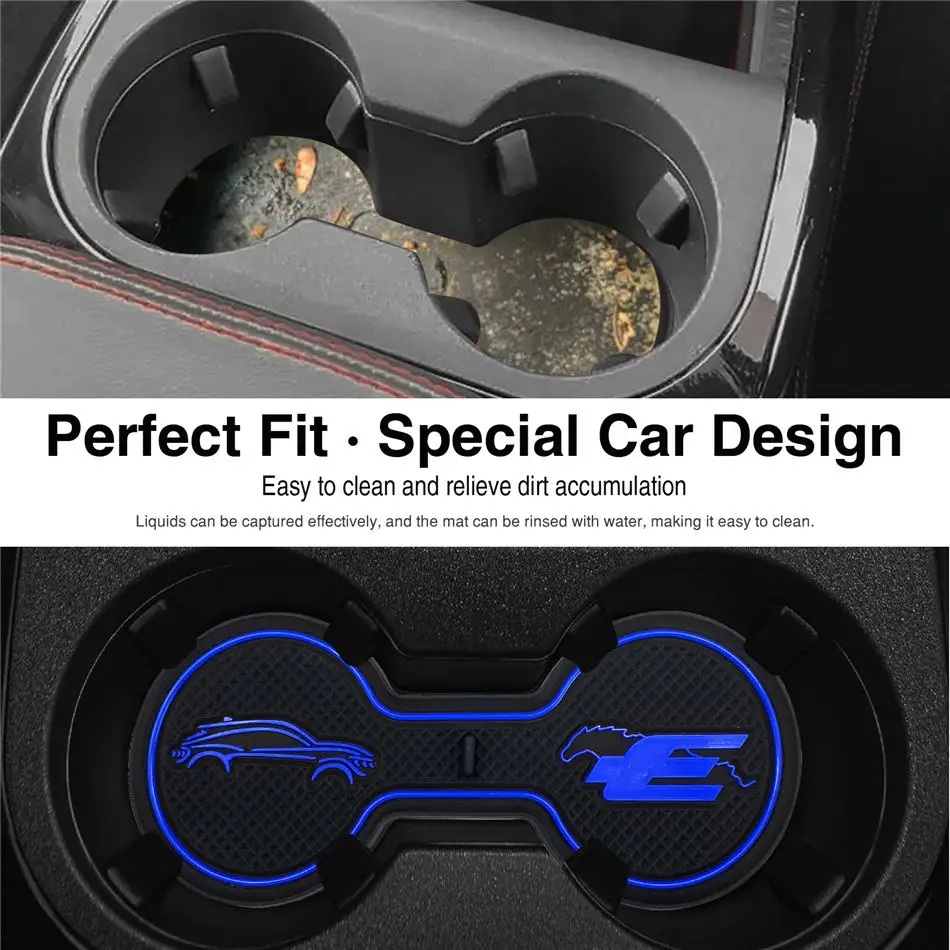 Mustang Mach-E Silicone Console Drink Holder Pad, Red, White, or Blue, 2021-2024