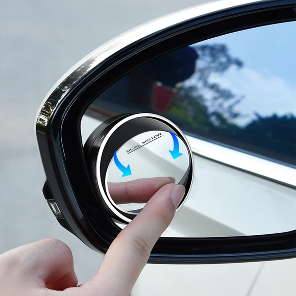 Tesla Model S, 3, X, Y Blind Spot Convex Mirrors, Dual Motor Logo