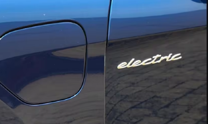 Electric Emblem Badge, ABS, Chrome