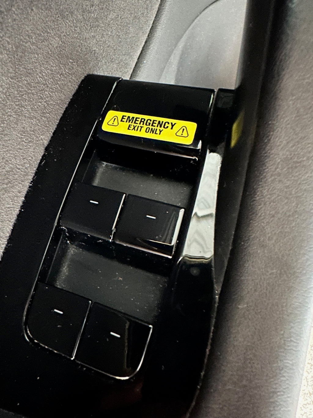 Tesla Model 3, Y, S Emergency Door Exit Warning Stickers, Pair