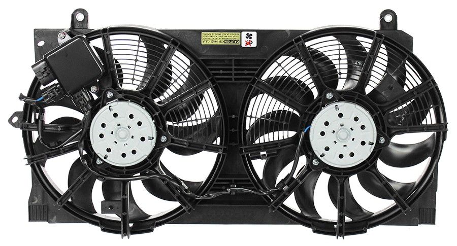 Nissan Leaf Dual Radiator and Condenser Fan Assembly, 2011-2012