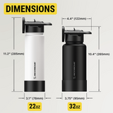 MagicMount™ Flask Insulated Water Bottle with Built-In MagSafe Compatible Phone Mount