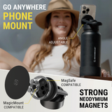 MagicMount™ Flask Insulated Water Bottle with Built-In MagSafe Compatible Phone Mount