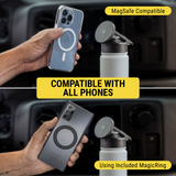 MagicMount™ Flask Insulated Water Bottle with Built-In MagSafe Compatible Phone Mount