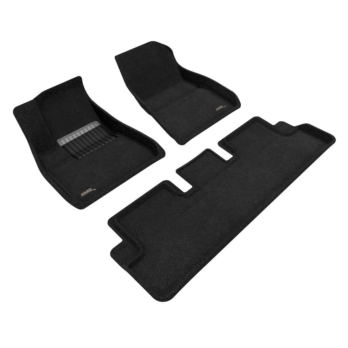 Tesla Model 3 3D MAXpider Elegant Full Floor Mat Set, Black, 2020-2023