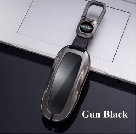 Tesla Model S, 3, Y, Aluminum Key Fob Cover with Key Chain