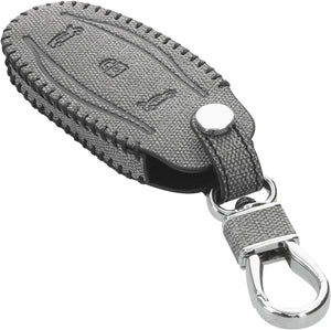 Tesla Model S Key Fob Cover, Gray Synthetic Leather, 2012-2023