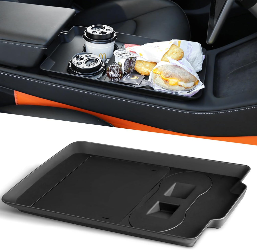 Tesla Model 3, Y Center Console Desk, Food Tray, Black, 2021-2023