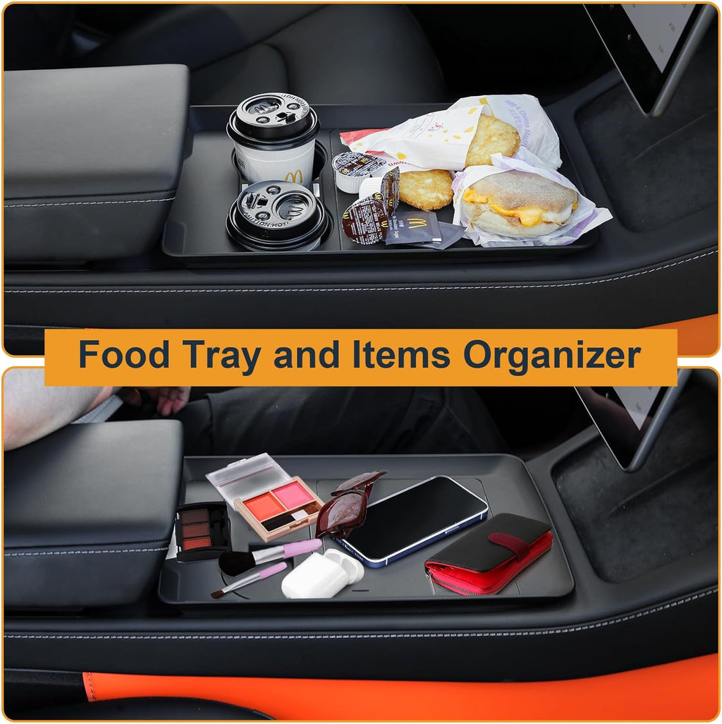 Tesla Model 3, Y Center Console Desk, Food Tray, Black, 2021-2023