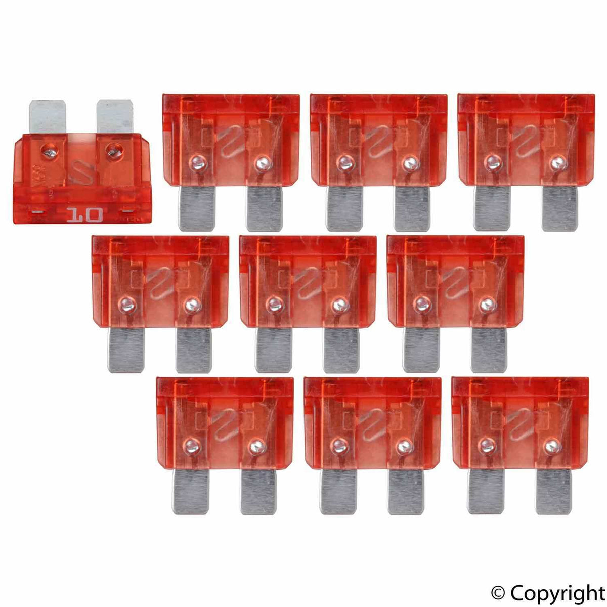 BMW I3 Fuse Pack of 10 Red ATC 10amp, 2014-2015