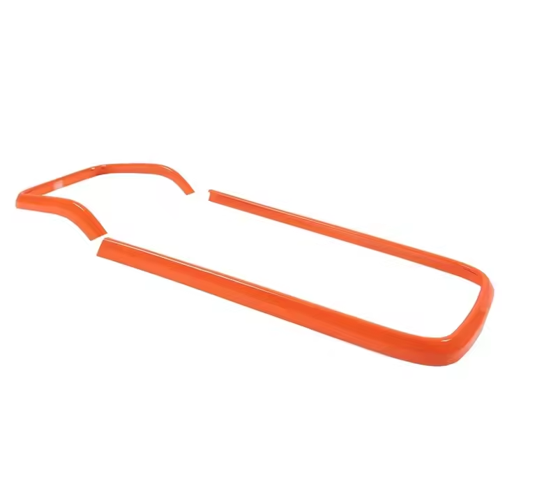 Armrest Center Console Outer Frame Gloss Orange Trim Panels for Rivian R1T, R1S