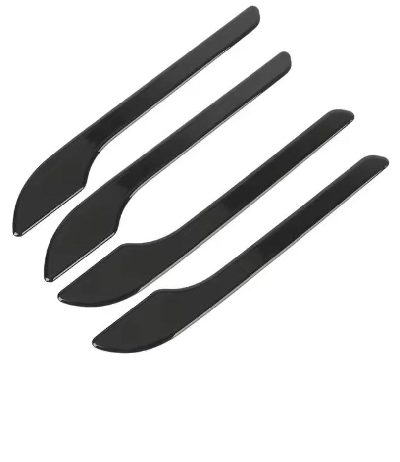 Tesla Model 3, Y, Door Handle Covers, ABS, Gloss Black, 2017-2026