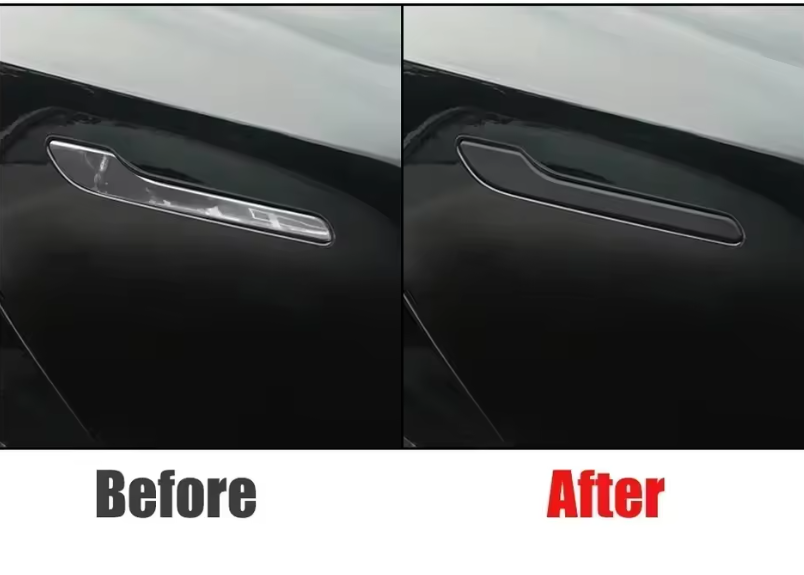 Tesla Model 3, Y, Door Handle Covers, ABS, Gloss Black, 2017-2026