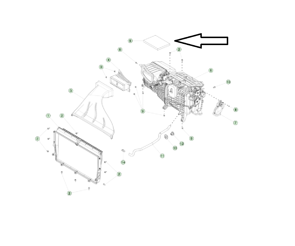Tesla Model S Cabin Air Filter, 2016-2021