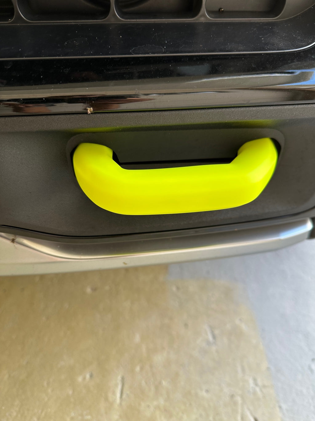 Yellow Luminous Glow in the Dark Silicone Tow Hook Covers for Rivian R1T, R1S