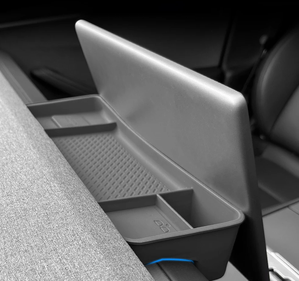 Tesla Model 3 Highland Behind Screen Silicone Storage Tray, Gray, 2024-2026