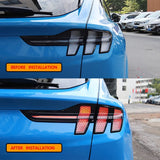 Mustang Mach-E Rear Taillight Honeycomb Vinyl Stickers, Matte Black, 2021-2024