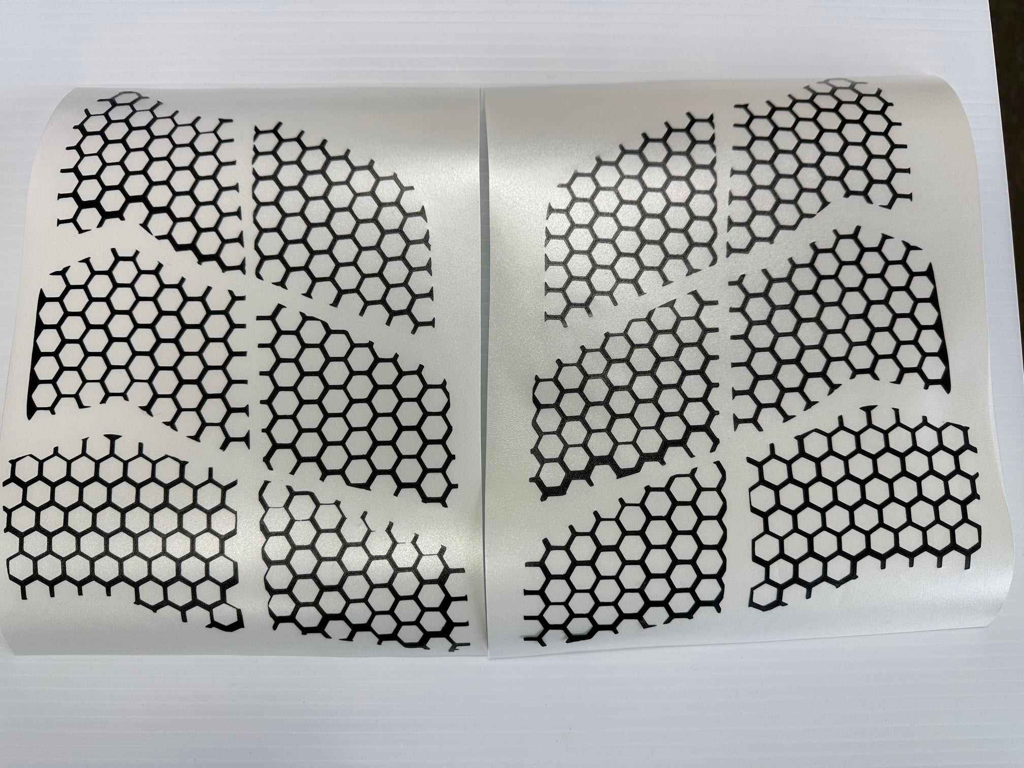 Mustang Mach-E Rear Taillight Honeycomb Vinyl Stickers, Matte Black, 2021-2024