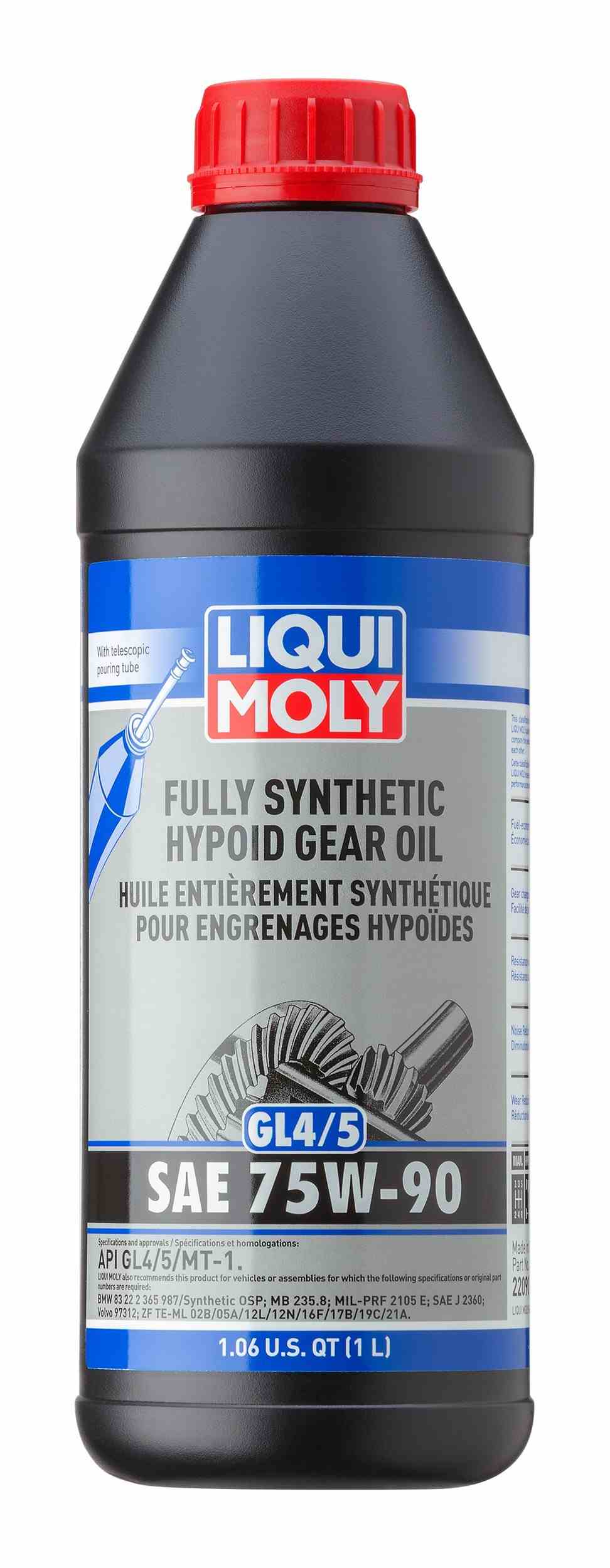 BMW I3 Fully Synthetic Hypoid Gear Oil (GL4/5) SAE 75W-90, 1 Liter