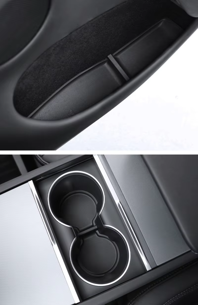 Tesla Model Y Juniper Door Pocket, Center Console Silicone Inserts, 5-Piece Set, 2025-2026