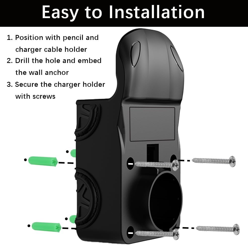 EV J1772 Charger Organizer Wall Mount
