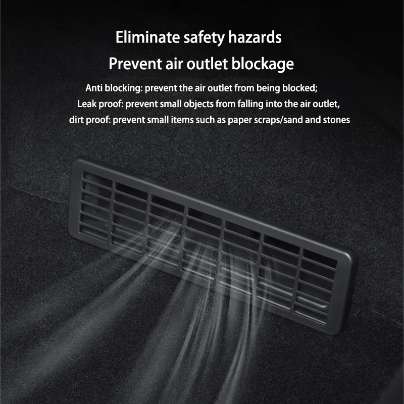 Tesla Model Y Juniper Rear Floor Air Duct Vent Outlet Grille Cover Kit, 2025-2026