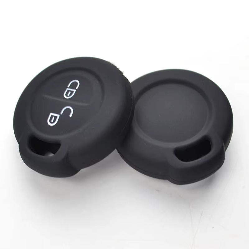 Smart Car Fortwo 2 Button Key Silicone Protector Case Holder, Black