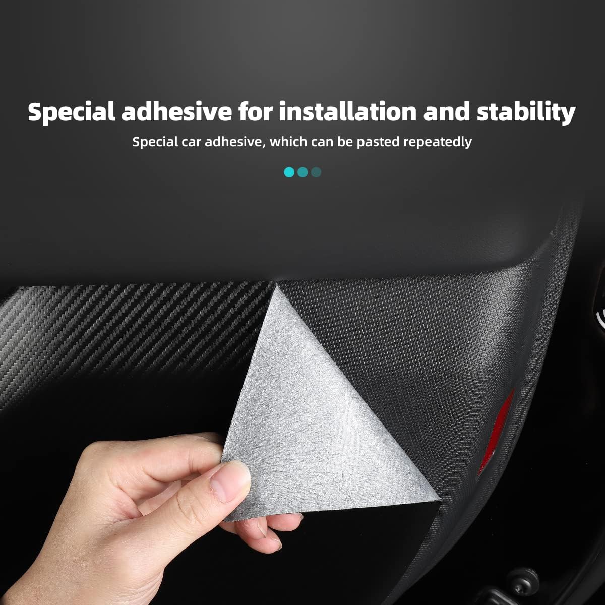 Mustang Mach-E Interior Door Anti-Kick Protector Film, 4-Piece Set, Leather, 2021-2024