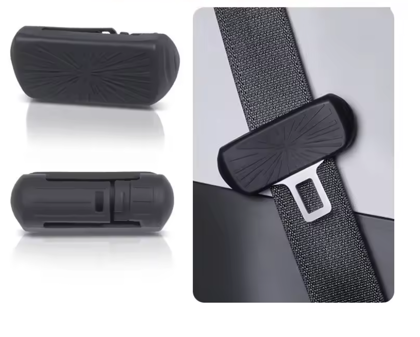 Tesla Model 3, Y Seatbelt Buckle Protective Silicone Covers, Black, Launch Edition, 2017-2026