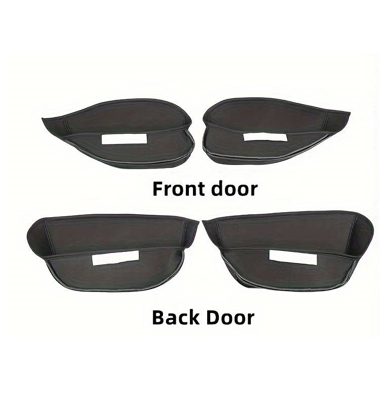Tesla Model 3 Side Door Storage Box Organizers, Leather, 4-Pc Set, 2017-2023