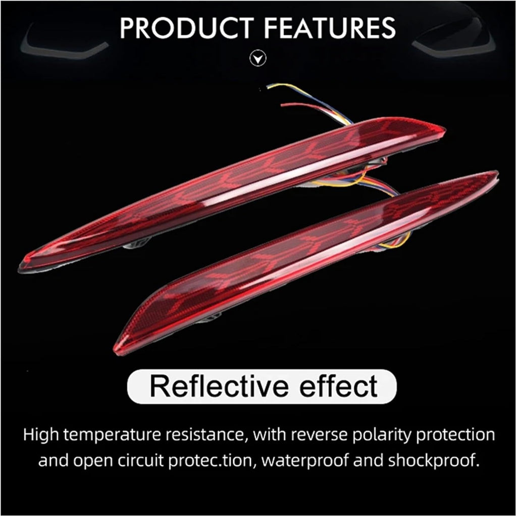 Tesla Model 3 Rear Bumper Fishbone Style Taillight Rear Bumper Reflectors, 2017-2023