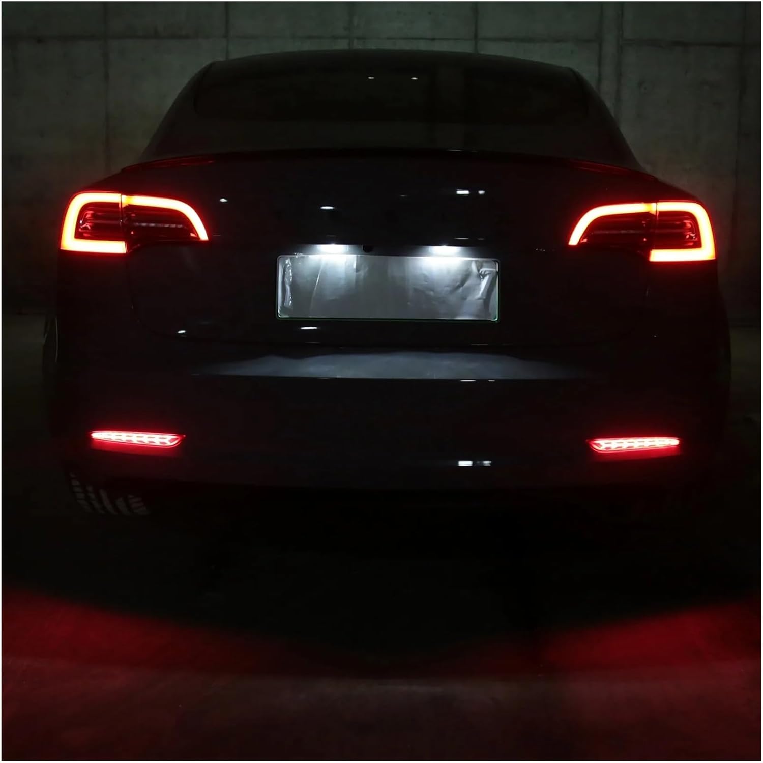 Tesla Model 3 Rear Bumper Fishbone Style Taillight Rear Bumper Reflectors, 2017-2023