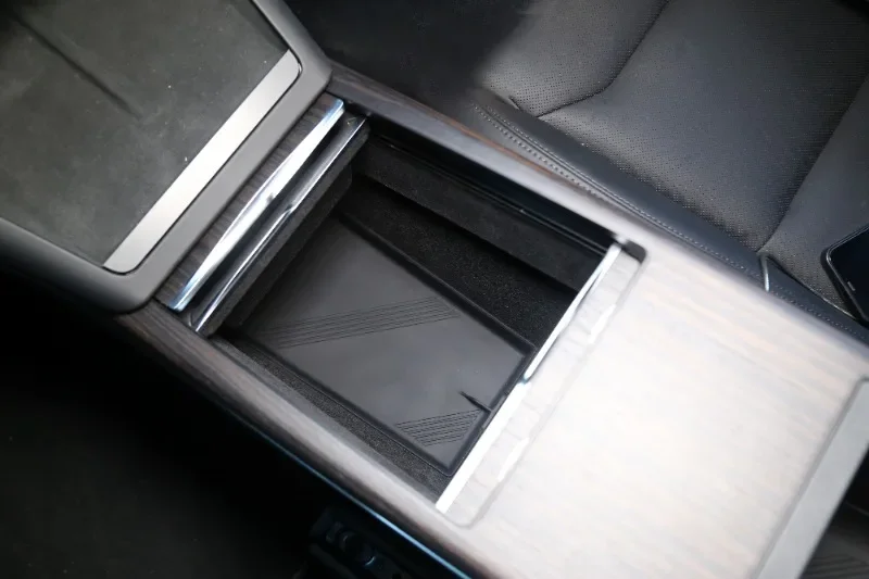 Tesla Model S, X Center Console Lower Tray Organizer, Silicone, Black, 2022-2023