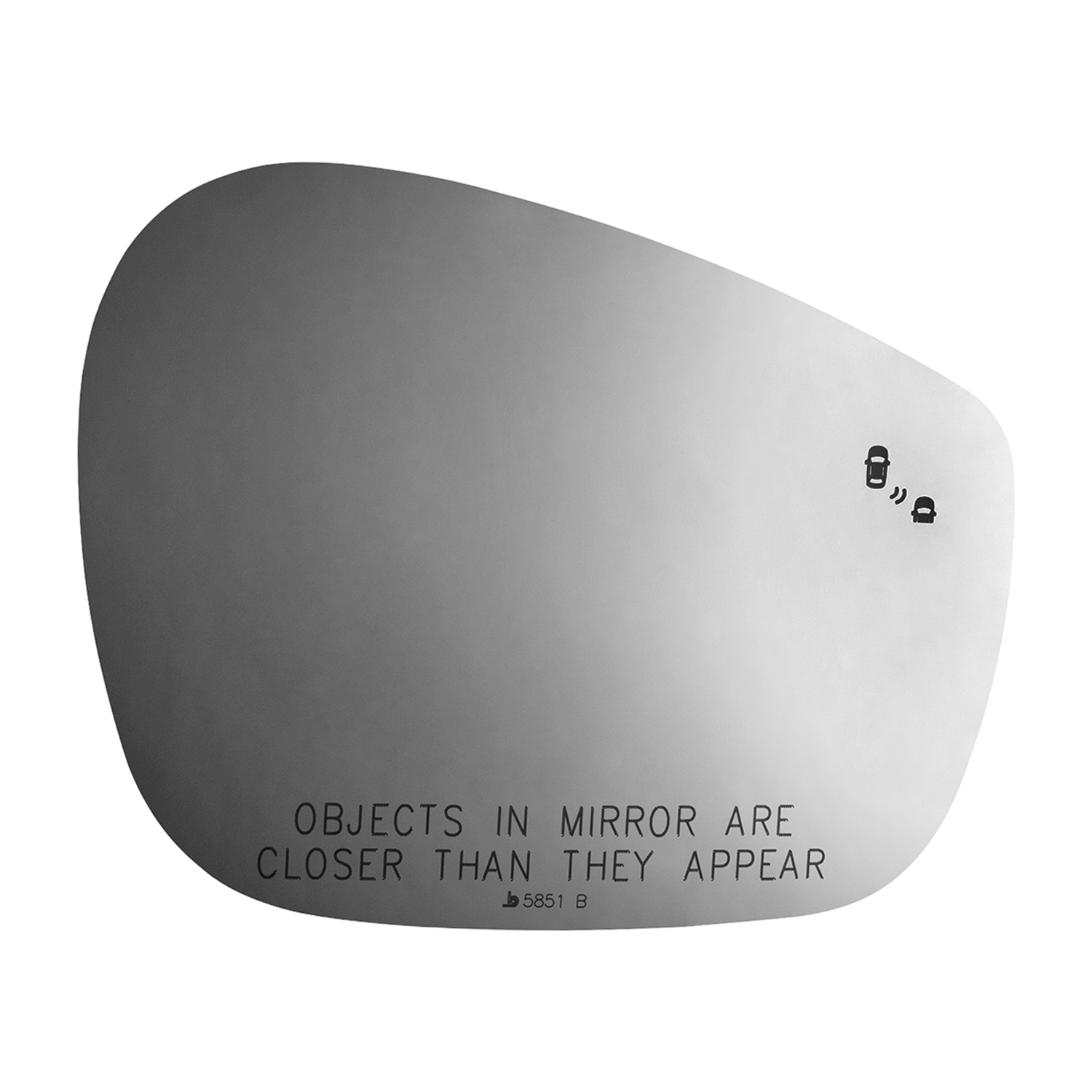 Mustang Mach-E Right Passenger Replacement Door Mirror Glass Lens, W/Blind Spot Icon, 2021-2025