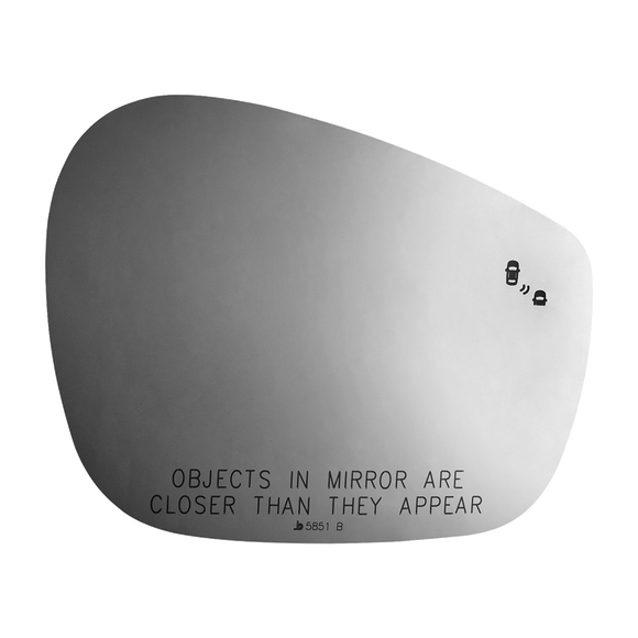 Mustang Mach-E Right Passenger Replacement Door Mirror Glass Lens, W/Blind Spot Icon, 2021-2024