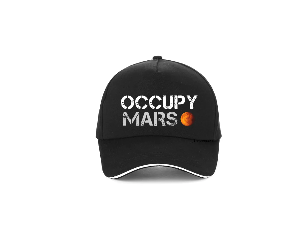 Tesla Model S, 3, X, Y, Cybertruck Occupy Mars Hat, Low Profile Design, Black with Logo