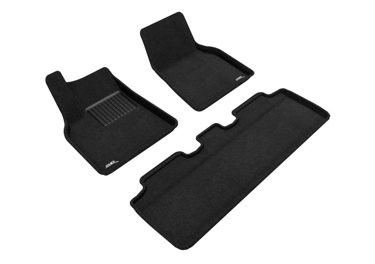 Tesla Model Y 3D Maxpider Elegant 1st 2nd Row Floor Mats, 2021-2023