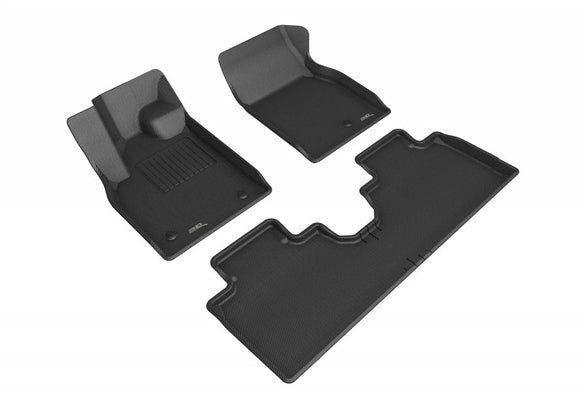 Mustang Mach-E 3D MAXpider Kagu 1st & 2nd Row Floormats, Black, 2021-2023