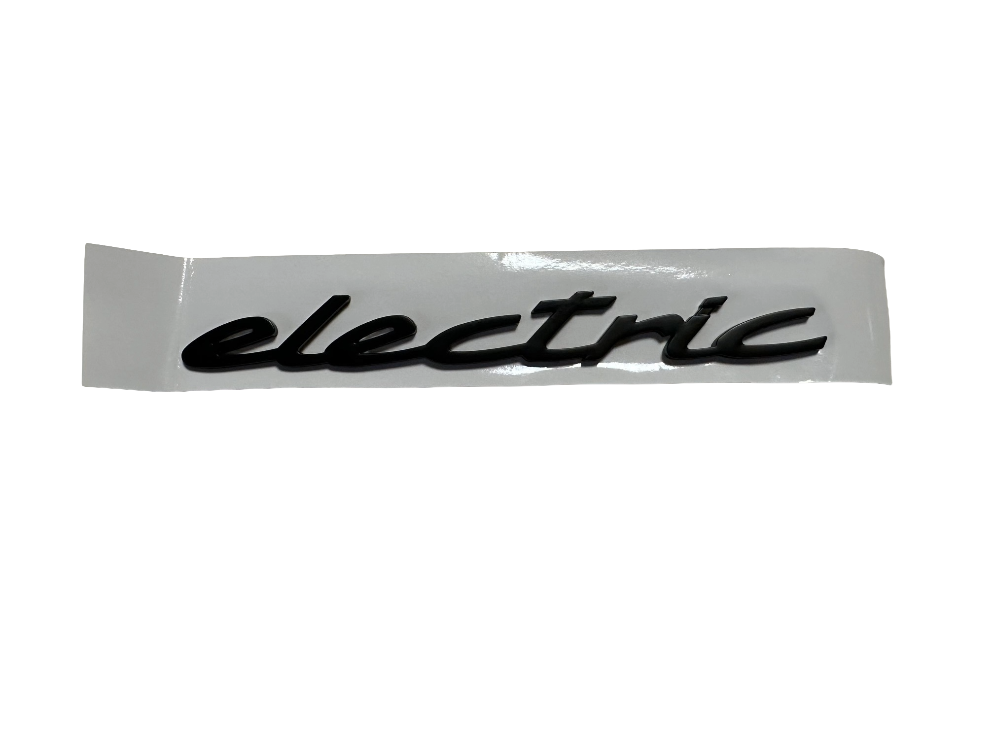 Electric Emblem Badge, ABS, Matte Black