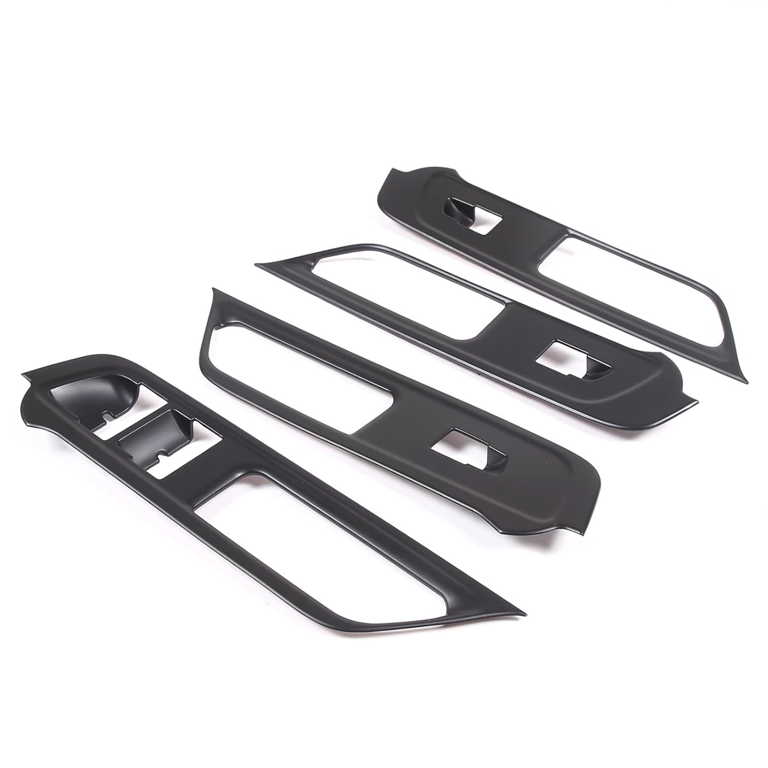 Door Switch Cover Trim Panels, 4-Piece Set, Matte Black for Rivian R1T, R1S